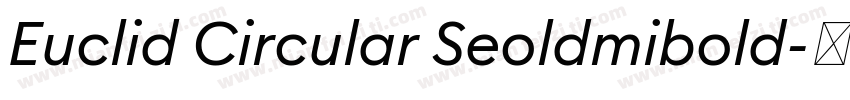 Euclid Circular Seoldmibold字体转换